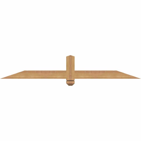 Ekena Millwork Eugene Smooth Timber Gable Bracket, Western Red Cedar, 60"W x 10"H x 3 1/2"D x 3 1/2"F, 4/12 Pitch GBW060X10X0404EUG00SWR - main